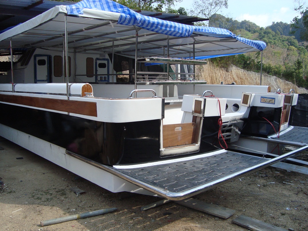 The multi catamaran diving, fishing, and ferry boat